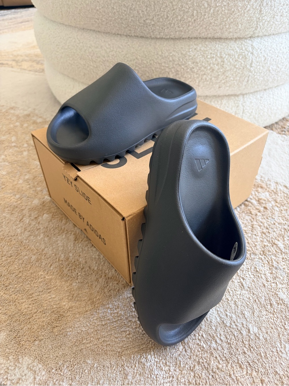 adidas Kids Black EVA Slide Sandals